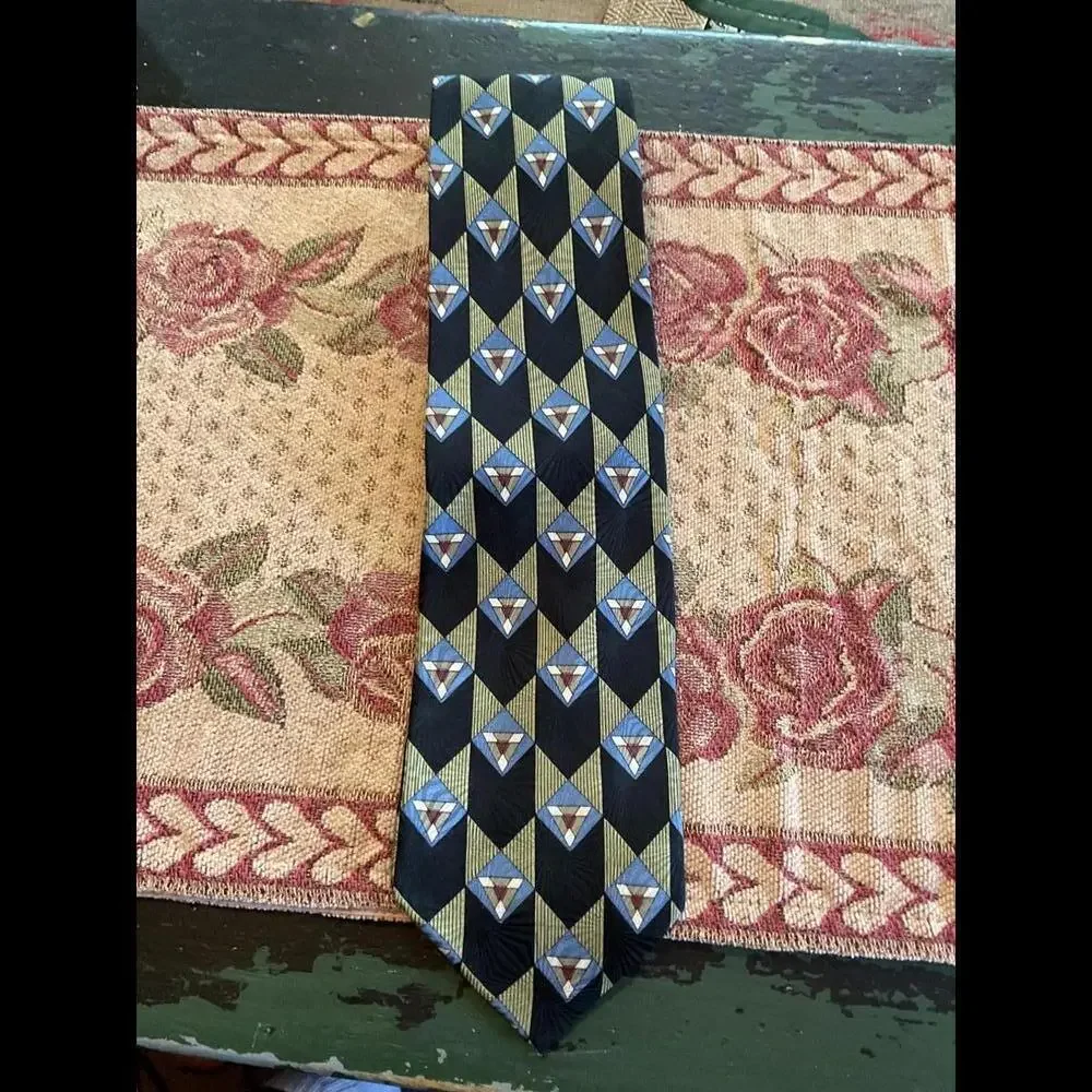 Zanzara Geometric Silk Pattern Tie